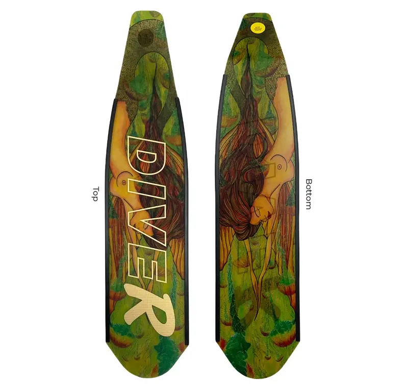Diver Composite Green Mermaid Fin Blades 1