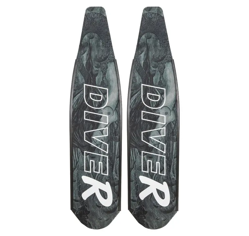 Diver Composite Mermaid Fin Blades – Black & White 1