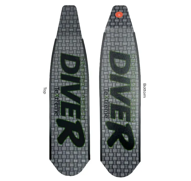 Diver Innegra Carbon Grey Snorkel Fin Blades 1