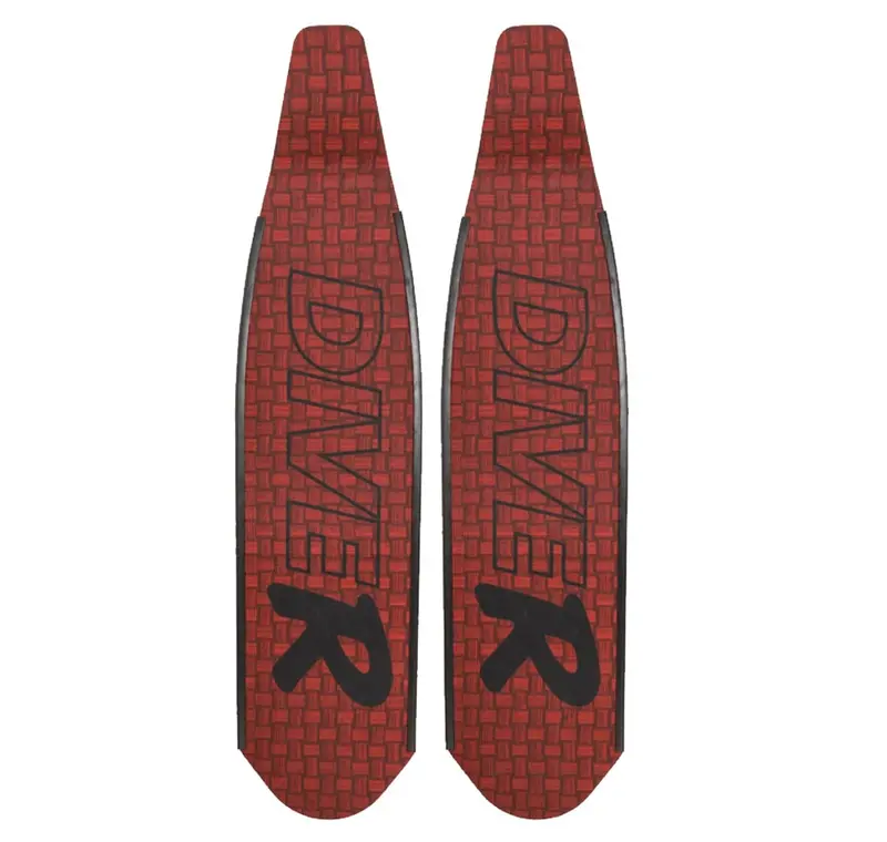 Diver Innegra Carbon Red Performance Fin Blades 1