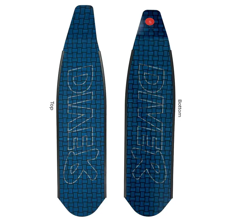 Diver Innegra Carbon V2 Blue Fin Blades – Performance Hybrid Design 1