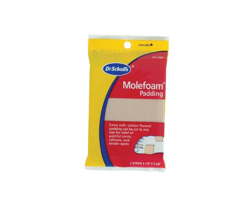 Dr. Scholl’S Molefoam Padding – 4 1/8" × 3 3/8" Self-Adhesive Sheets 1