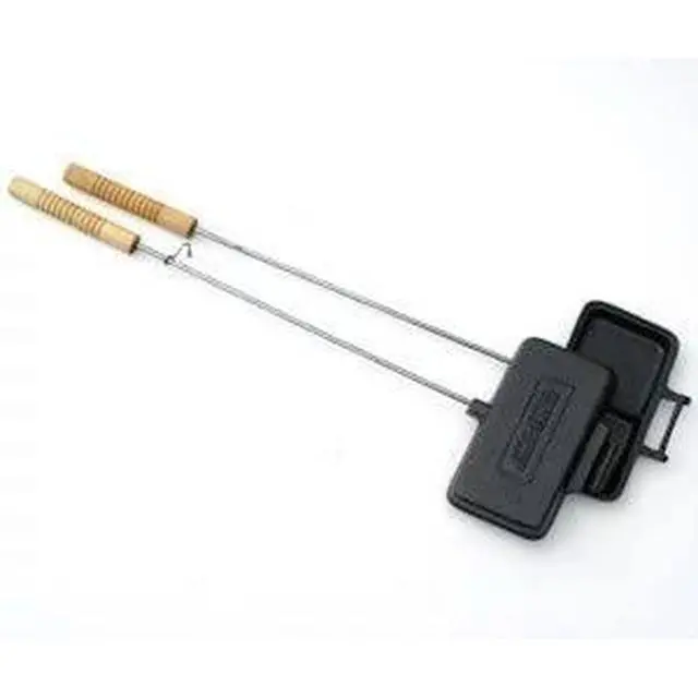 Dual-Square Cast Iron Cooking Griddle And Skillet Set 1