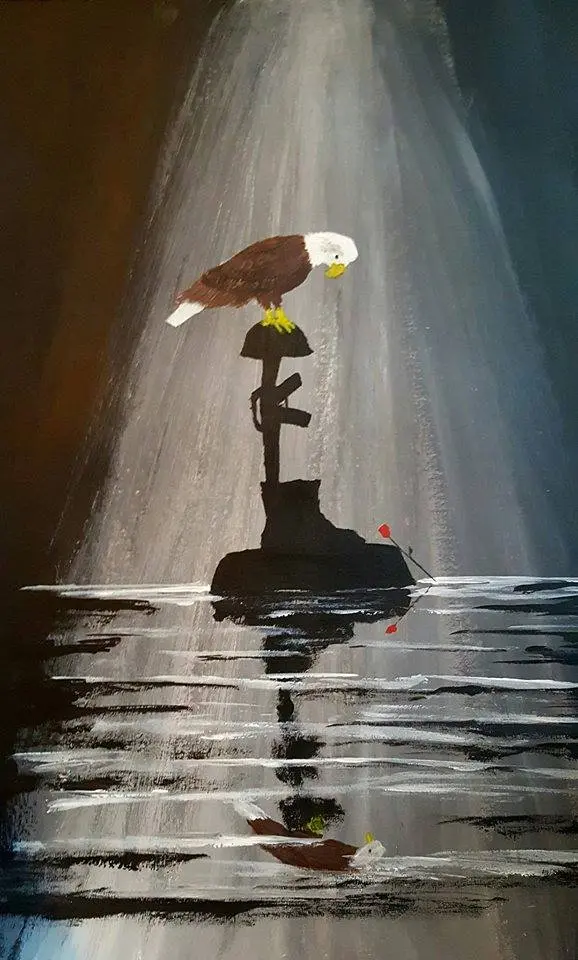 Eagle Symbolism Painting: 'Eagle Honor' 1
