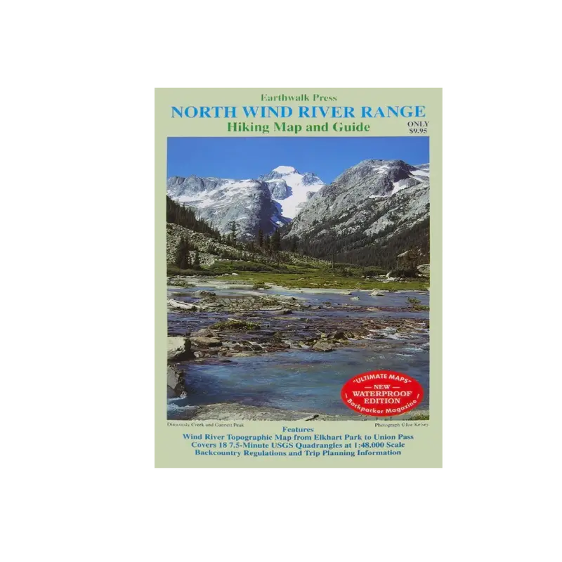 Earthwalk Press North Wind River Range Topographic Map & Guidebook 1
