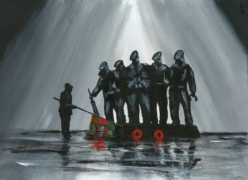 Embellished Limited Edition Giclée 'Remembering The Royal Tank Regiment' – #338 1