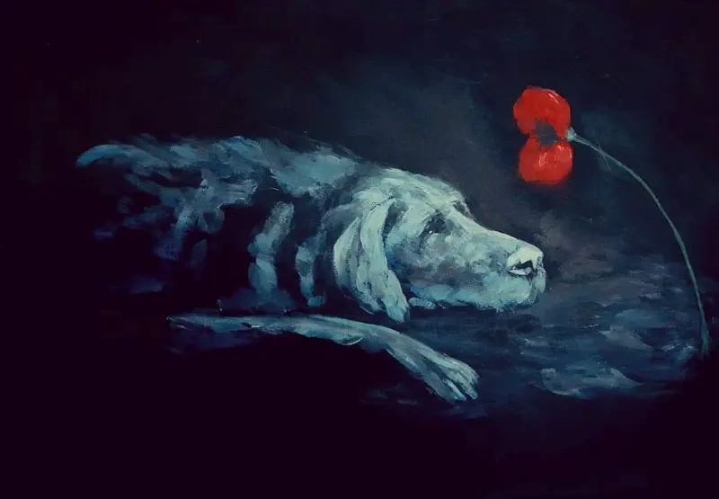 Expressive Acrylic Composition: 'The Longest Night' 1