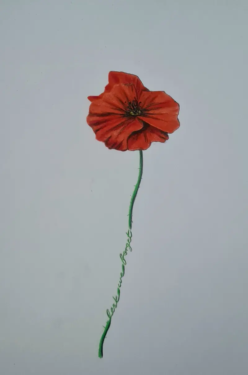 Expressive Polychromo Painting: 'Lwf Poppy' 1