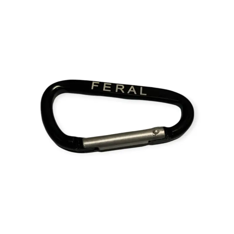 Feral Black Carabiner – Heavy-Duty, Anodized Aluminum Climbing Clip 1
