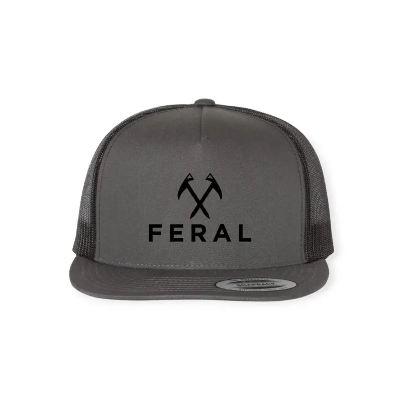 Feral Flat-Bill Embroidered Baseball Cap 1