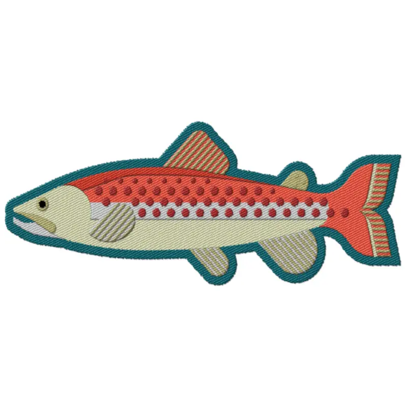 Feral Trout Embroidered Patch – Fly Fishing Motif 1