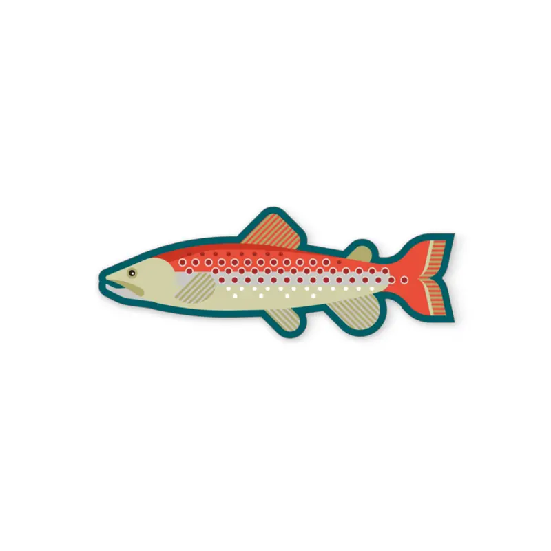 Feral Trout Refrigerator Magnet – Hand-Drawn Design 1