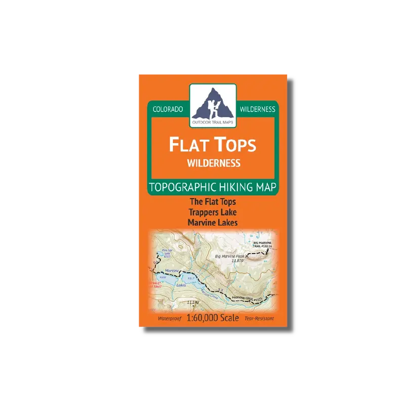Flat Tops Wilderness Trail And Terrain Map 1