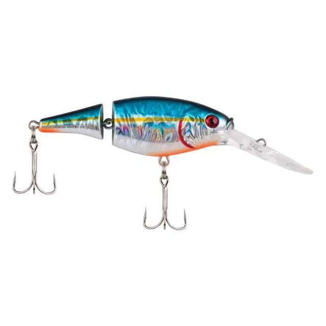 Flicker Shad Jointed Crankbait – 1/5-Ounce, 2-Inch (5-Centimeter), 8-Pack, Slim Baits Profile, Model Ffsh5J-Slba 1