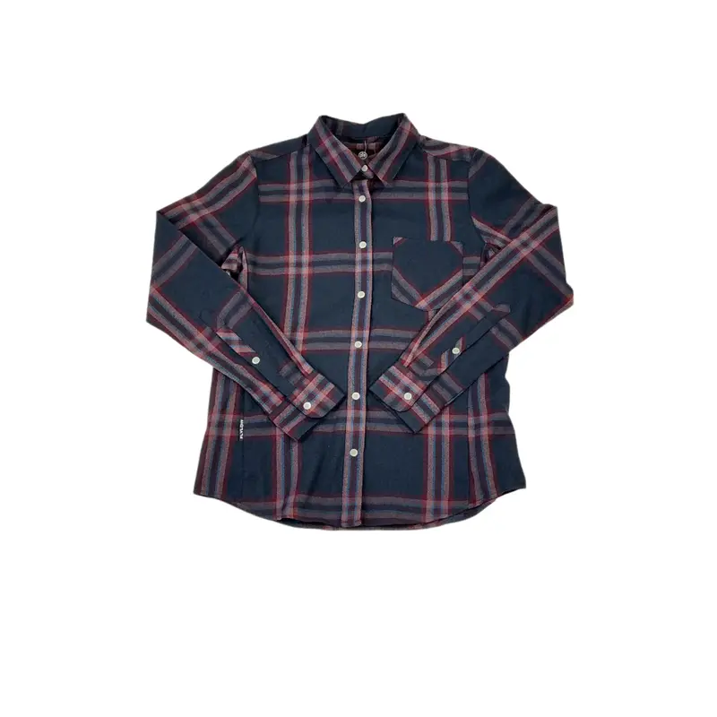 Flylow Brigitte Tech Fleece Shirt For Women – Navy Plaid, Medium (Pre-Owned) 1