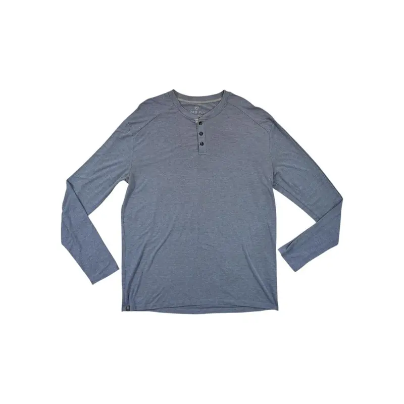 Freefly Men'S Grey Henley Thermal Top - Size Xxl (Pre-Owned) 1