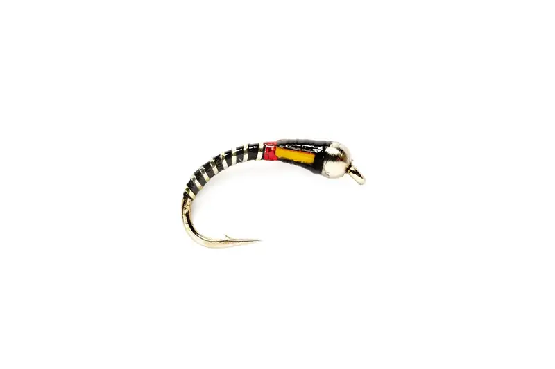 Fulling Mill Black Red Neck Nugget Beadhead Nymph – Black, 3-Pack 1
