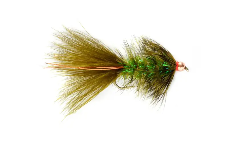 Fulling Mill Shimmer Bugger Streamer – Olive & Grizzly, 3-Pack 1