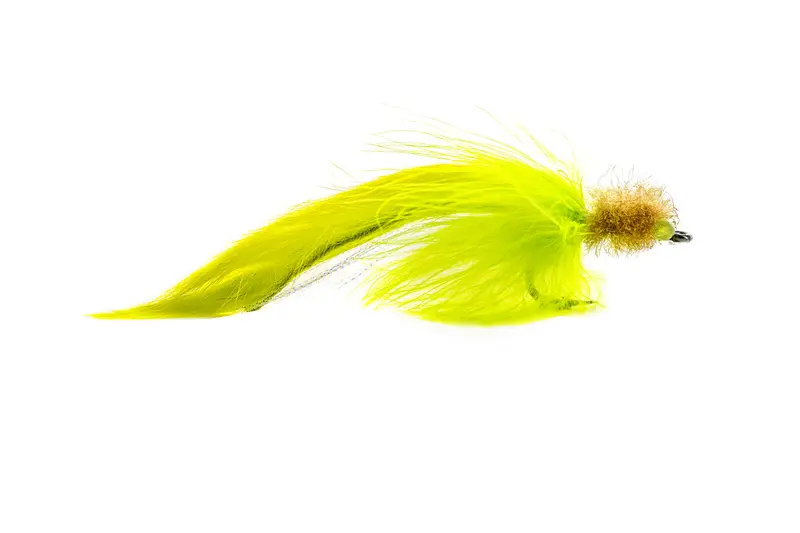 Fulling Mill Tarpon Toad Fly – Chartreuse Hue, 3-Pack 1