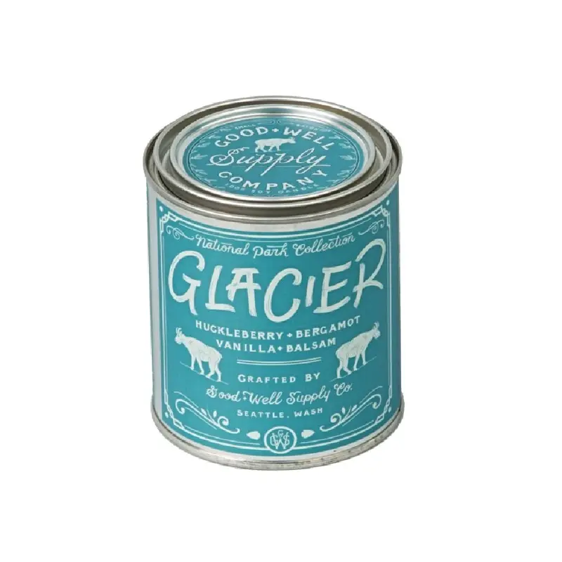 Good & Well Supply Co. Glacier National Park Aromatherapy Candle – Half-Pint Size 1