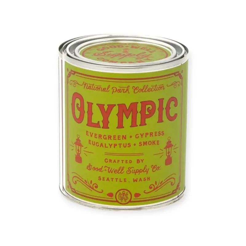 Good & Well Supply Co. Olympic National Park Candle – 1/2-Pint Pacific Northwest Soy Candle 1