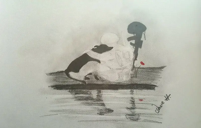 Hand-Drawn Pencil Sketch: 'Miss You Too, Mate' – Emotional Tribute 1