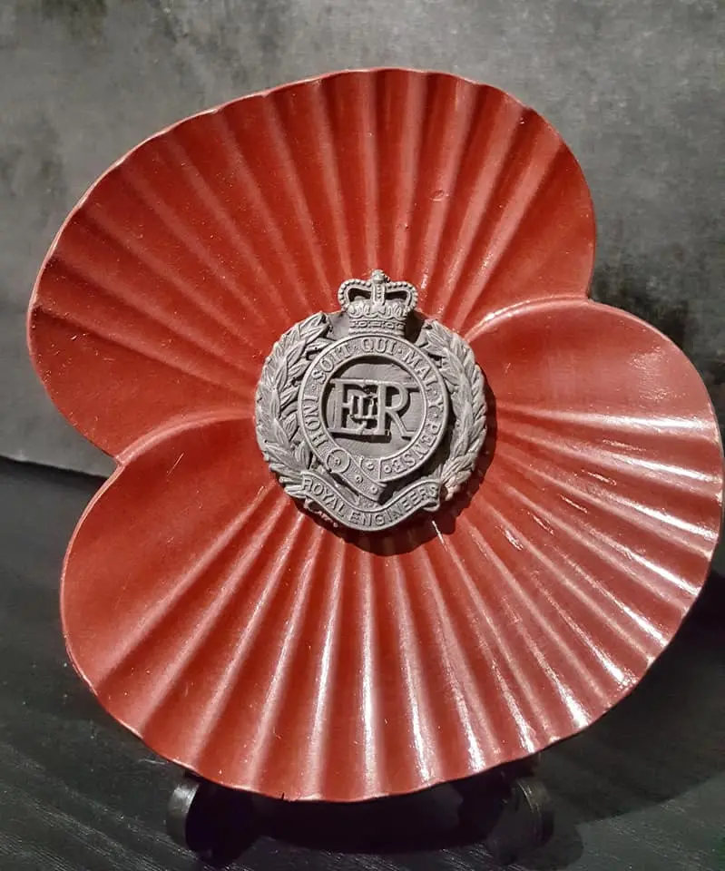 Hand-Painted Royal Engineers Remembrance Sculpture 1