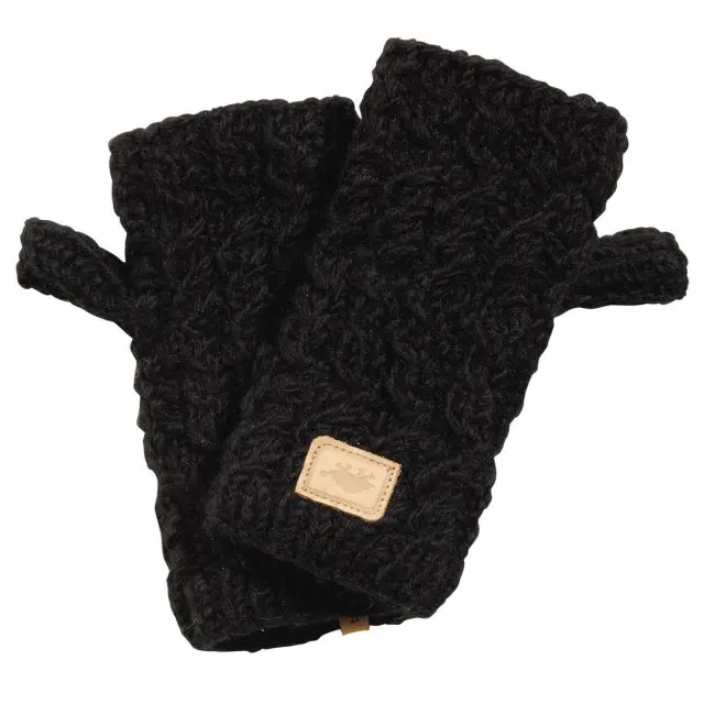 Handcrafted Nepal Wool Mika Fingerless Mittens 1