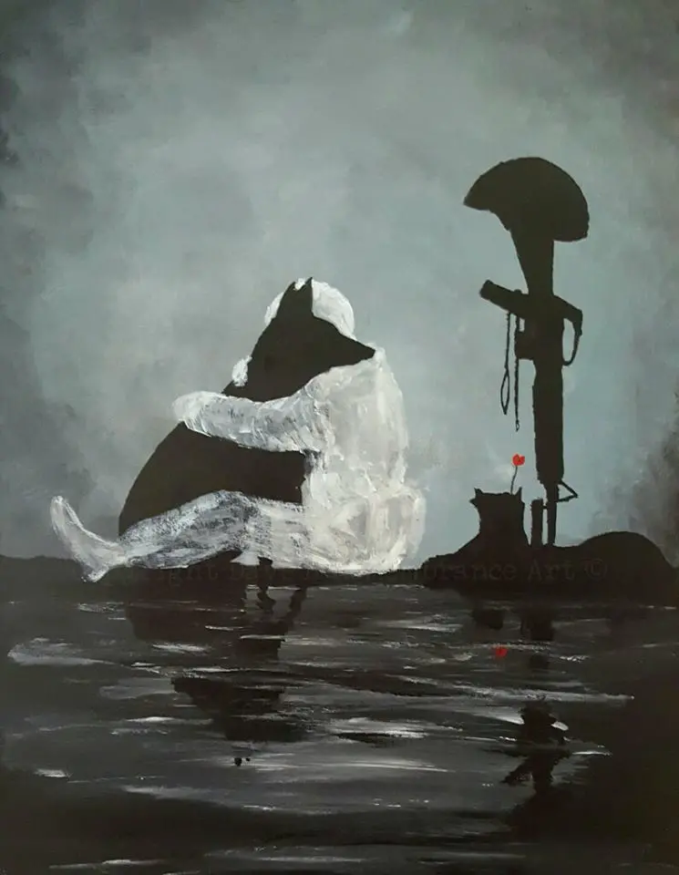 Heartfelt Original Acrylic – 'Miss You Too Bud' 1