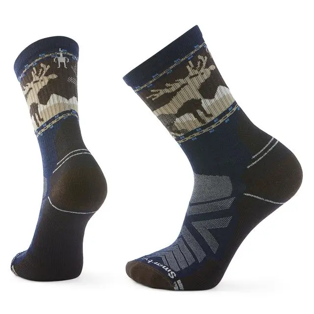 Hike Mountain Moose Crew Socks – Outdoor-Themed Performance Fit 1