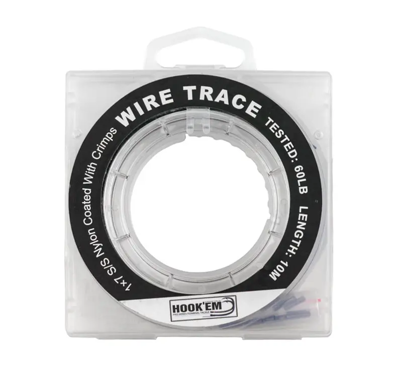 Hook'Em Stainless Steel 7-Strand Wire Trace – 10-Meter Pre-Spooled, Corrosion-Resistant Leader 1