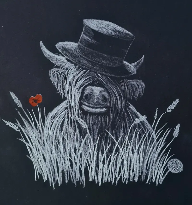 Humorous Polychromo Portrait: 'Posh Cow' 1