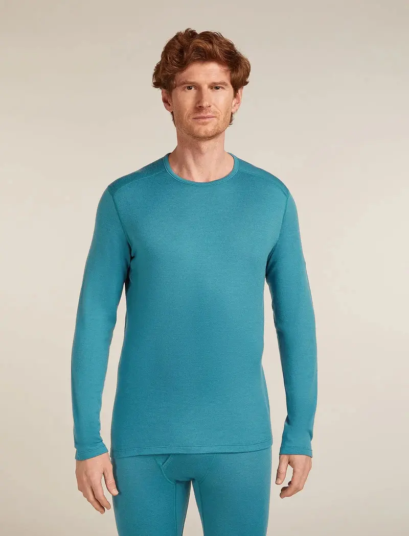 Icebreaker Merino 260 Tech Long-Sleeve Thermal Top For Men – Topaz 1