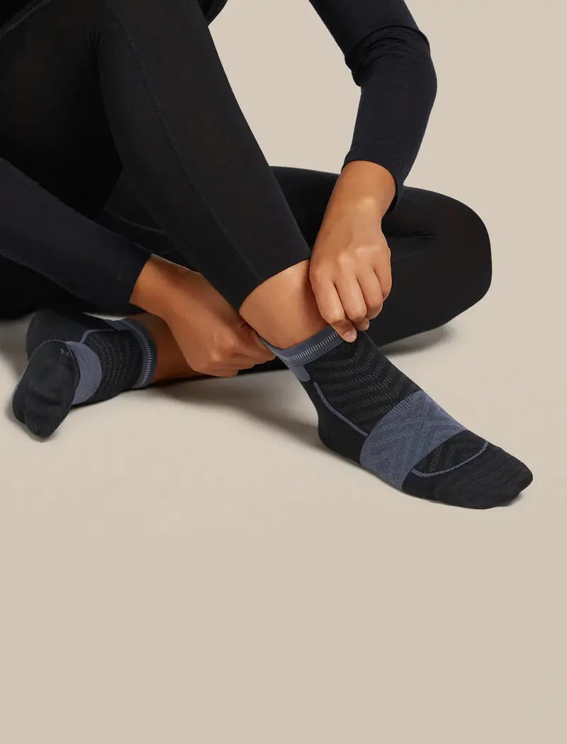 Icebreaker Merino Blend Run+ Ultralight Mini Socks For Women – Seamless Performance Footwear 1