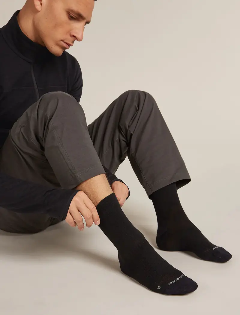 Icebreaker Merino Hike+ Liner Crew Socks – Men'S Lightweight Hiking Socks 1