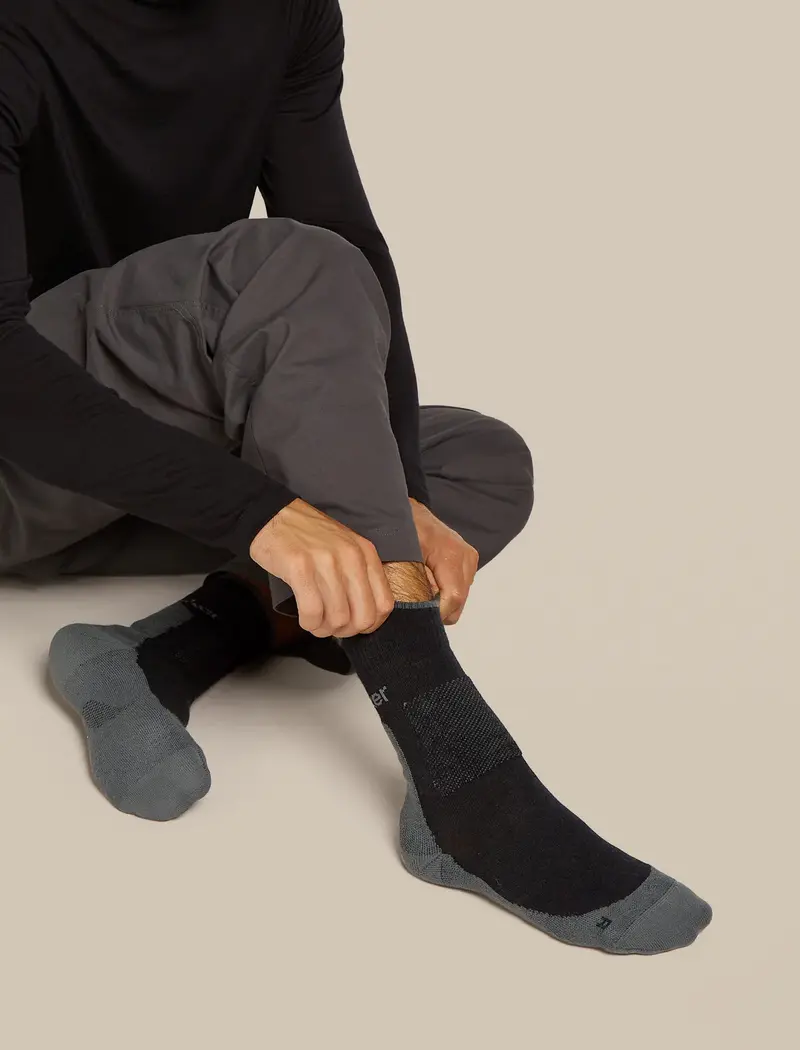 Icebreaker Merino Wool Hike+ Medium Crew Socks – Men'S Performance Hiking Socks 1