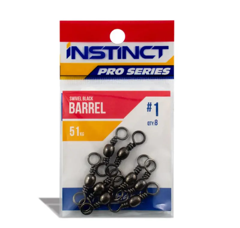 Instinct Pro Black Barrel Swivel – High-Strength Rotation Connector 3