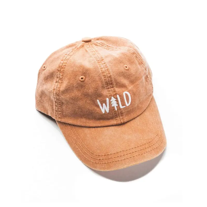 Keep Nature Wild Pine Tree Dad Hat – Sunset Orange 1