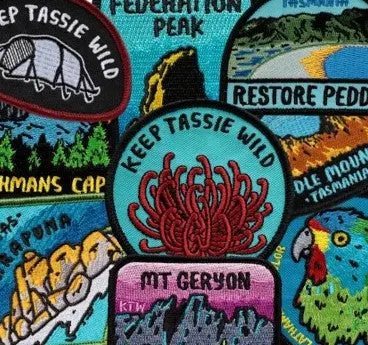 Keep Tassie Wild Embroidered Fabric Patches 1