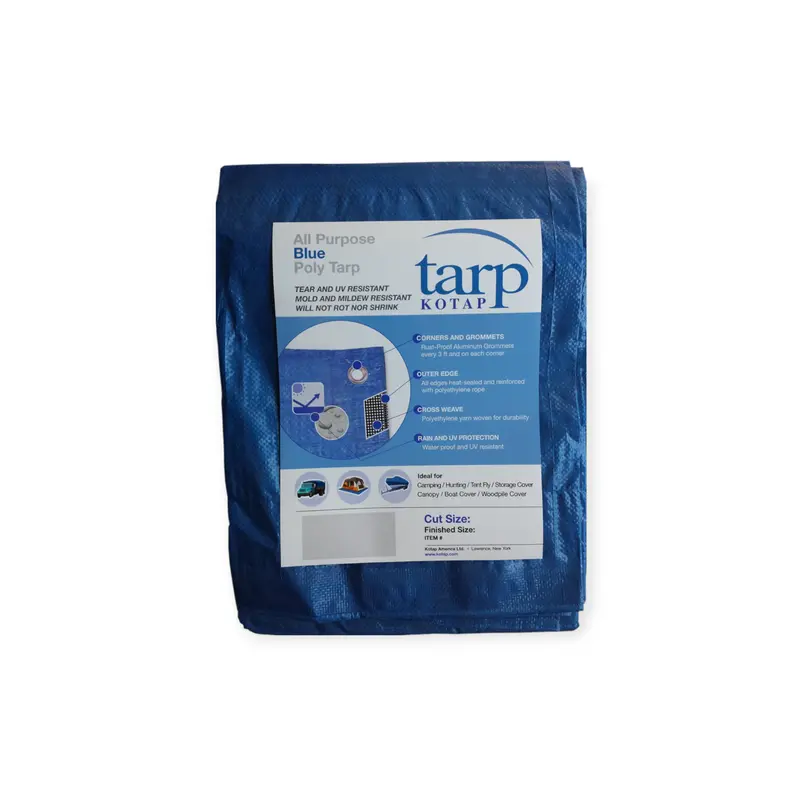 Kotap Heavy-Duty Blue Polyethylene Tarp – 8 Ft × 10 Ft 1