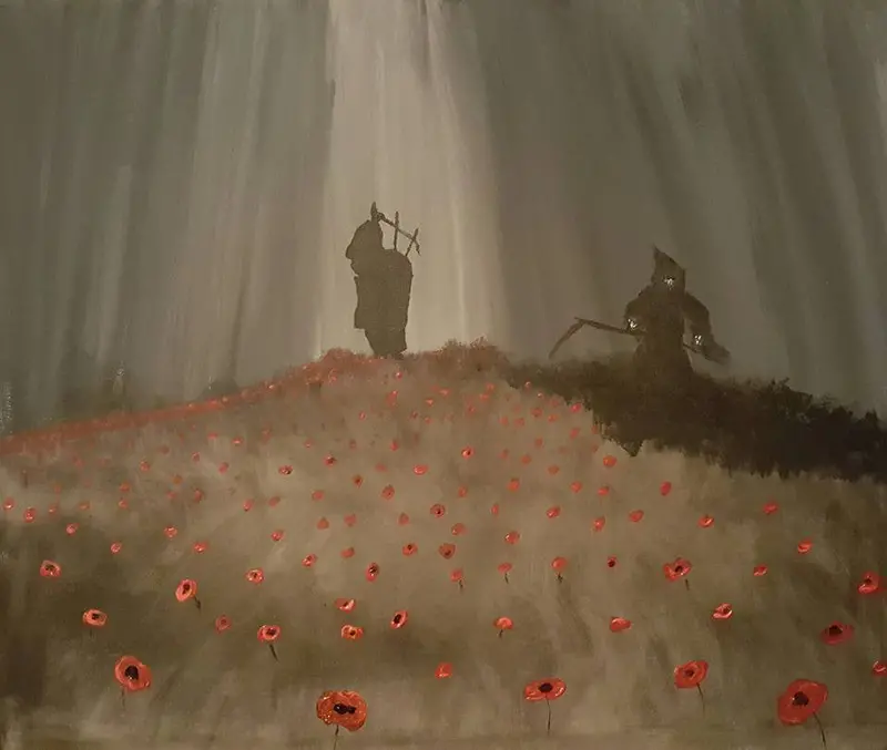 'Lament For The Reaper' – Original Narrative Painting 1