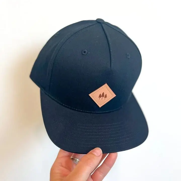 Leather-Patch Three Tree Dad Hat – Montana Scene 1