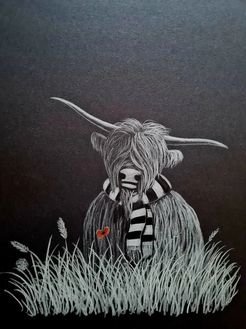 Limited Edition Giclée Print: 'Black And White Coo' Avian Art 1