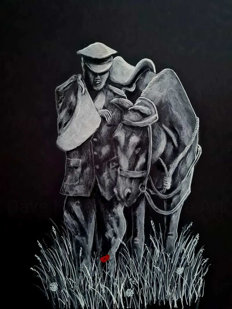 Limited Edition Giclée Print: 'Romsey War Horse' Equestrian Tribute 1