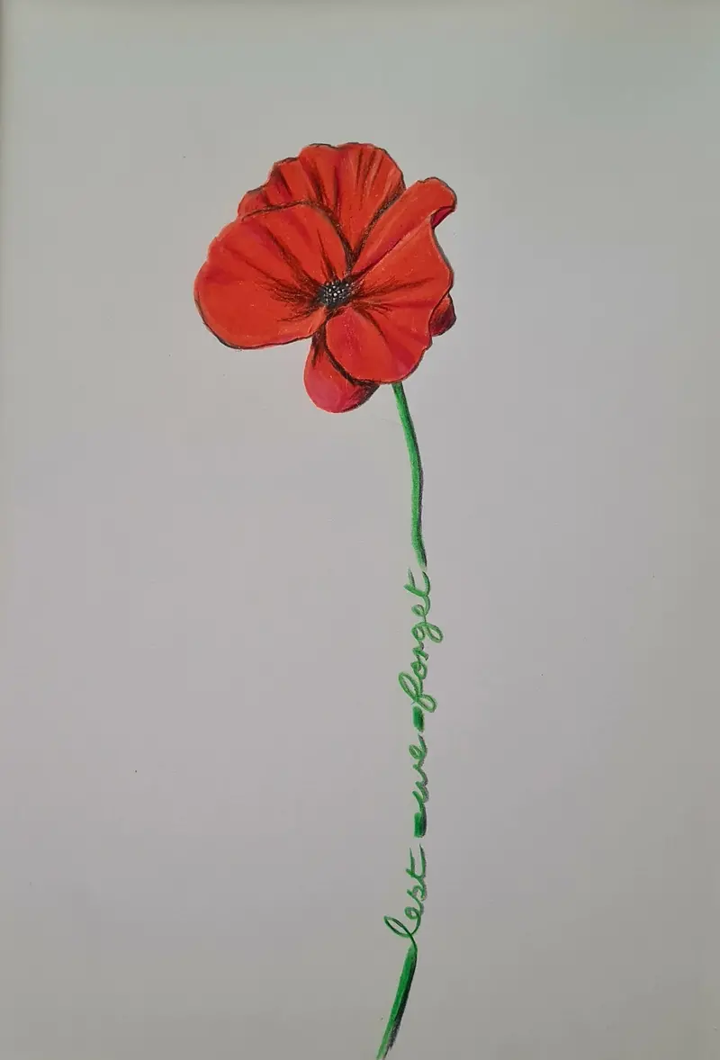Lwf Poppy – Original Polychromo Drawing 1