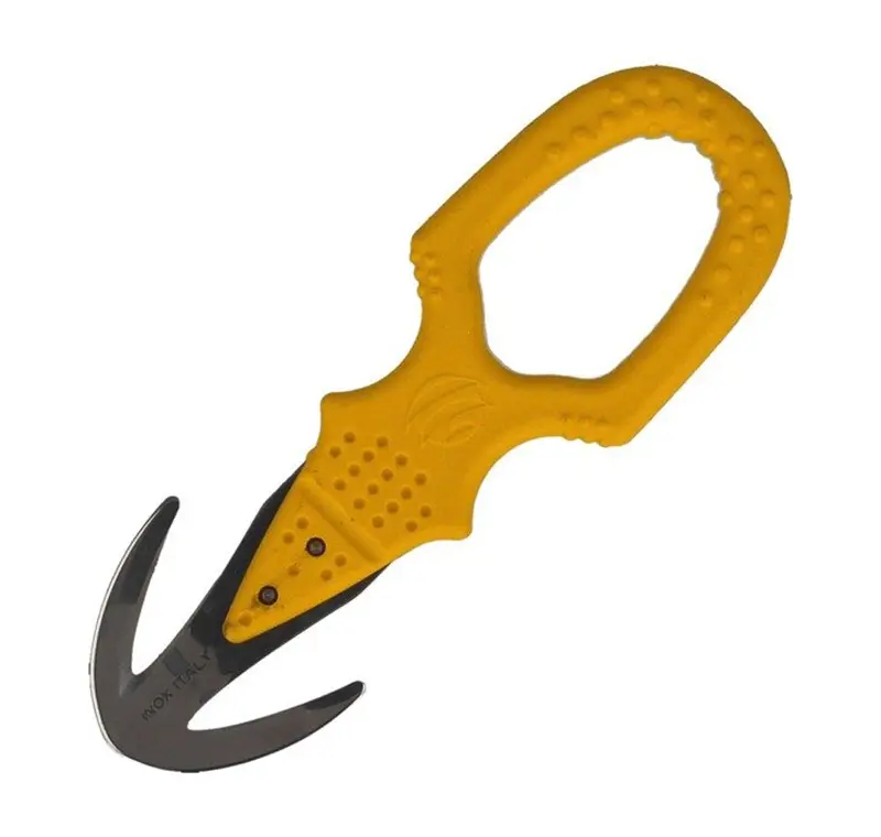 Mac Coltellerie Ts09 Dual-Blade Rescue Knife – Yellow Handle 1