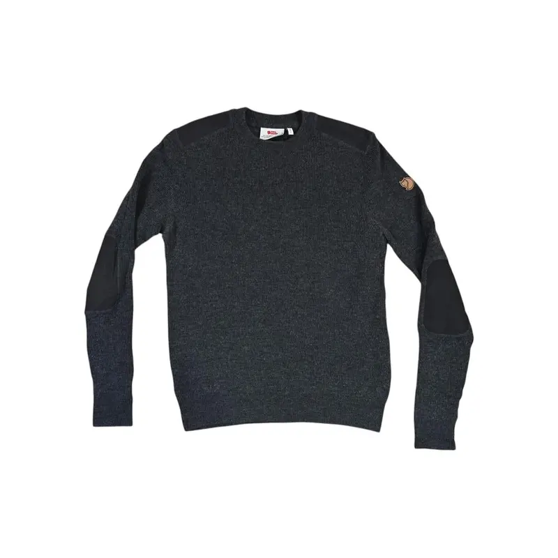 Men'S Fjällräven Sörmland Crew Sweater – Heathers Grey, Small, Wool-Blend Knit 1