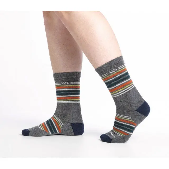 Men'S Striped Cushioned Micro Crew Socks 1