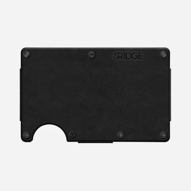 Midnight Black Genuine Leather Wallet With Cash Strap 1