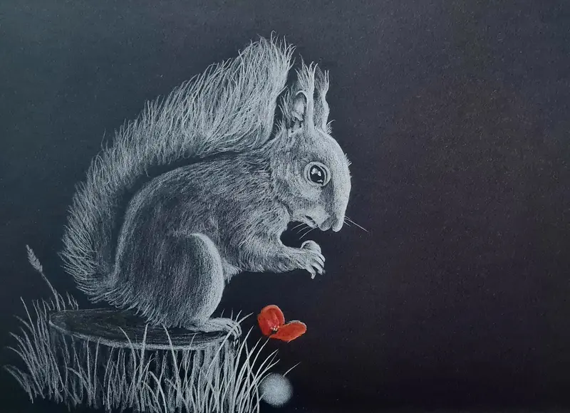 Midnight Feast – Original Polychromo Artwork 1